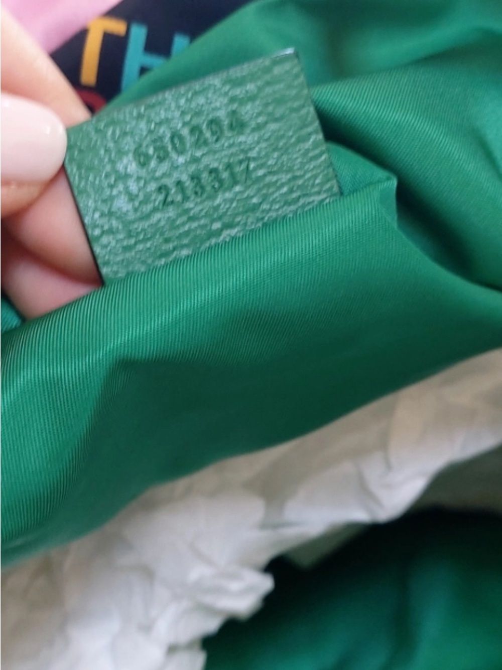 Gucci Multicolor Logo Print Backpack with Green Trim - Picture 7 of 16